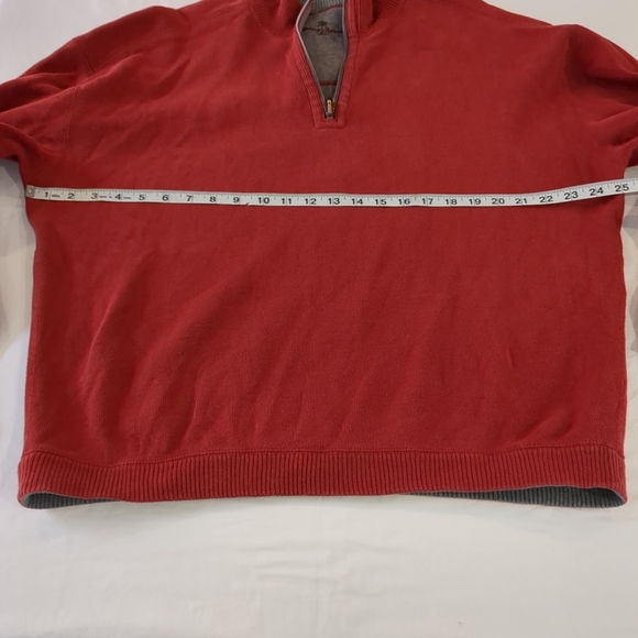 Tommy Bahama men's long sleeve 1/4 zip red pullover sweater, size S? - Picture 6 of 7